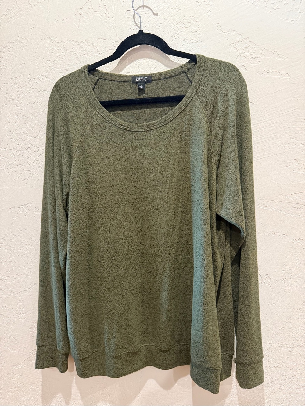 Buffalo David Bitton Olive Green Women's Crewneck Sweater